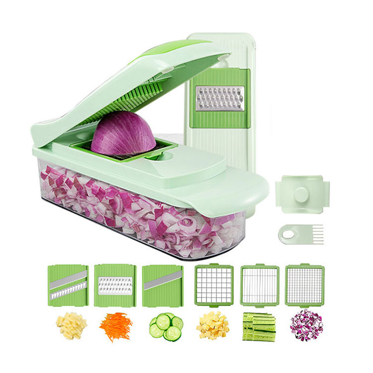 smile mom Kitchen Dicer 6 in 1 Vegetable and Fruits Chopper Dicer Grater Cutter Mandolin Slicer