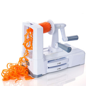 5 in 1 Vegetable Ribbon Cutter - Slicer Angel Hair - Curly Fries - Spaghetti & Fettuccine Maker - Food Potato Slicer Spiralizer