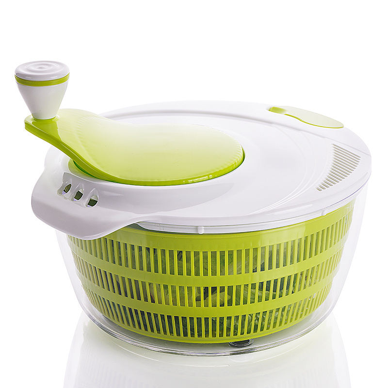 Multifunction Manual Salad Spinner Eco-Friendly Plastic Vegetable Washer with Good Grips for Kitchen Use