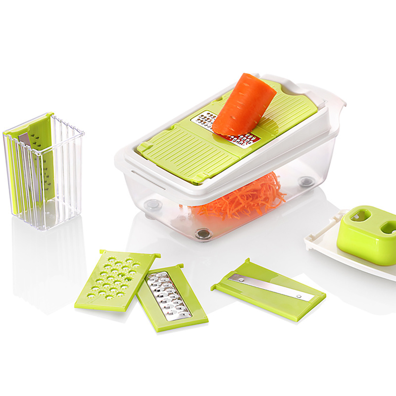 Multi 11 in 1 Vegetable Dicer Set - Kitchen Accessories - Vegetable Shredder & Grater - Manual Mandoline Slicer