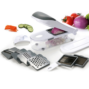 Smile mom food grade plastic adjustable manual food grater multi vegetable slicer shredder