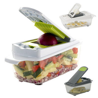 9 in 1 Plastic Kitchen Helper - Vegetable Shredder & Grater - Vegetable Slicer Dicer Cutter Chopper