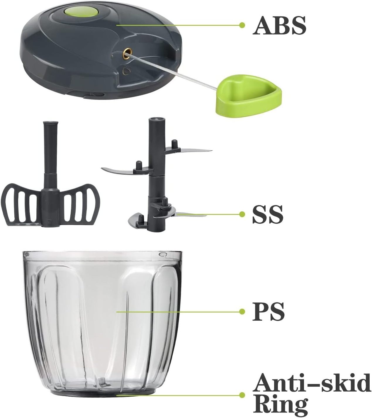 High Quality Multi-Functional Mini Food Chopper Blender Household Kitchen Tool For Safe Operation Meat Grinder Chopping