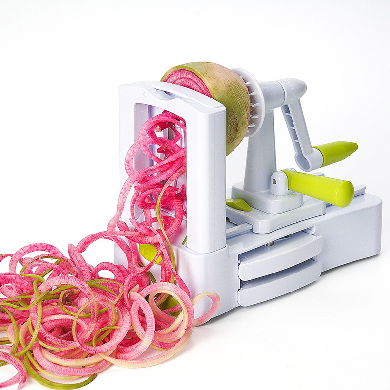 5 in 1 Multi Kitchen Ribbon & Curly Cutter - Slicer Angel Hair - Thick & Thin Spiral Slicer- Veggie Spiralizer