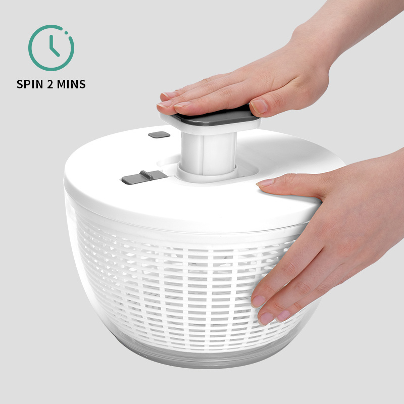 Plastic Manual Salad Spinner Large Capacity Electric Vegetable Dryer Spinner