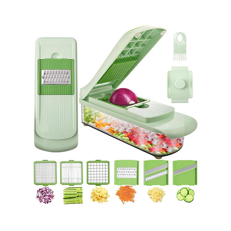 smile mom Kitchen Dicer 6 in 1 Vegetable and Fruits Chopper Dicer Grater Cutter Mandolin Slicer