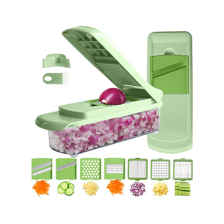 smile mom Kitchen Dicer 6 in 1 Vegetable and Fruits Chopper Dicer Grater Cutter Mandolin Slicer