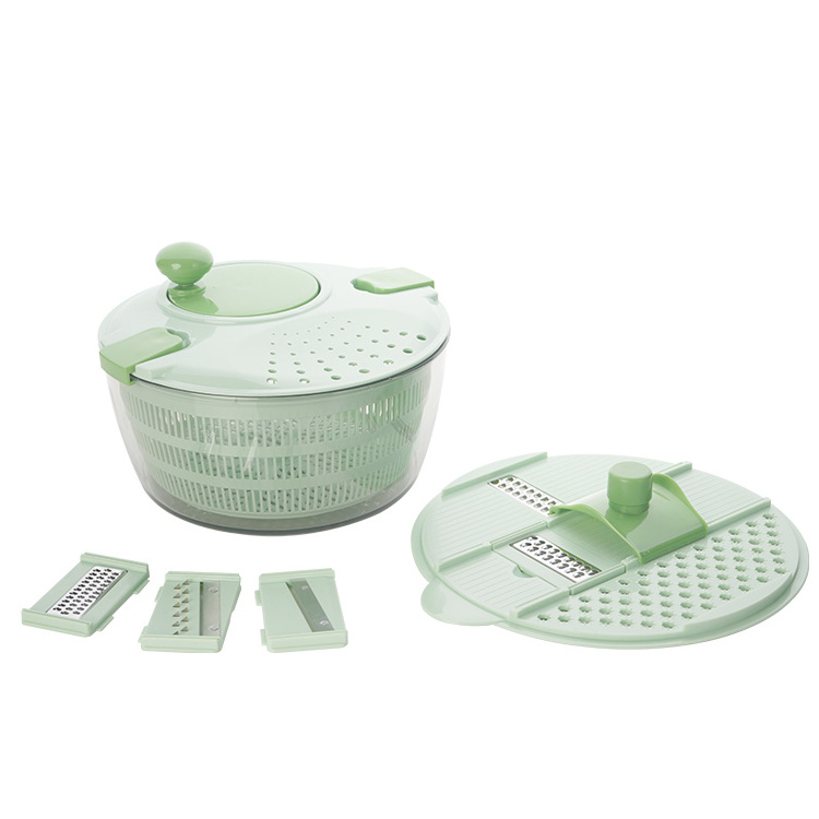 7 in 1 Multi Salad Set Manual 4L Vegetable Slicer Shredder - Mini Carrot Grater - Vegetable Dryer Salad Spinner