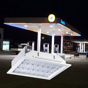 ZGSM High Quality outdoor waterproof 150w LED Canopy Light for Gas Fuel Petrol Station Canopy Lamps