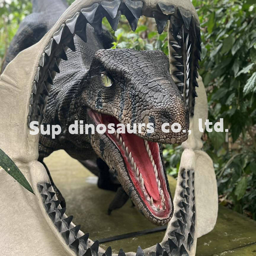 Realistic Animatronic Hidden Legs Dinosaur Costume Walking Robotic Dinosaur suit For Jurassic Park