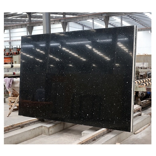 Factory Price Artificial Granite Black With gold dots Stone Countertops Table Tops Kitchen Countertop