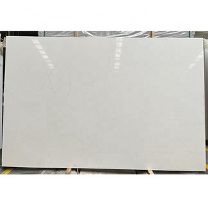 Calacatta White Quartz Slabs Faux Marble Stone For Kitchen Countertop Table Top Vanity Top