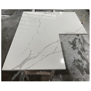 White quartz stone Custom Kitchen Worktops Desk Tops Wholesale Flat Edge quartz stone Countertop Bathroom Countertop