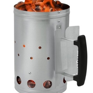 Stainless Steel Bbq Charcoal Chimney Fire Starter Coal Firelighter Accessories With Safe Handle