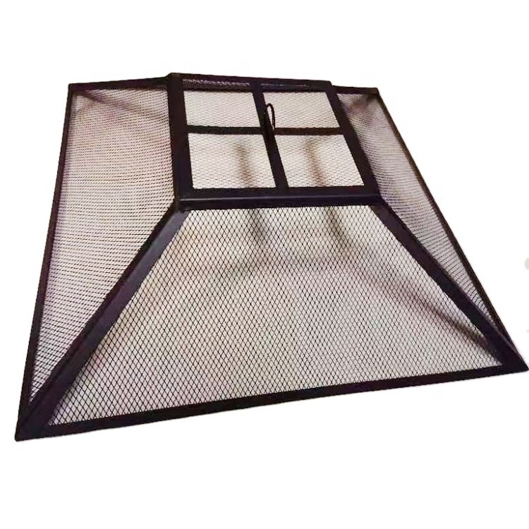 BBQ Grill fire Pit fireplace steel wire mesh Cover