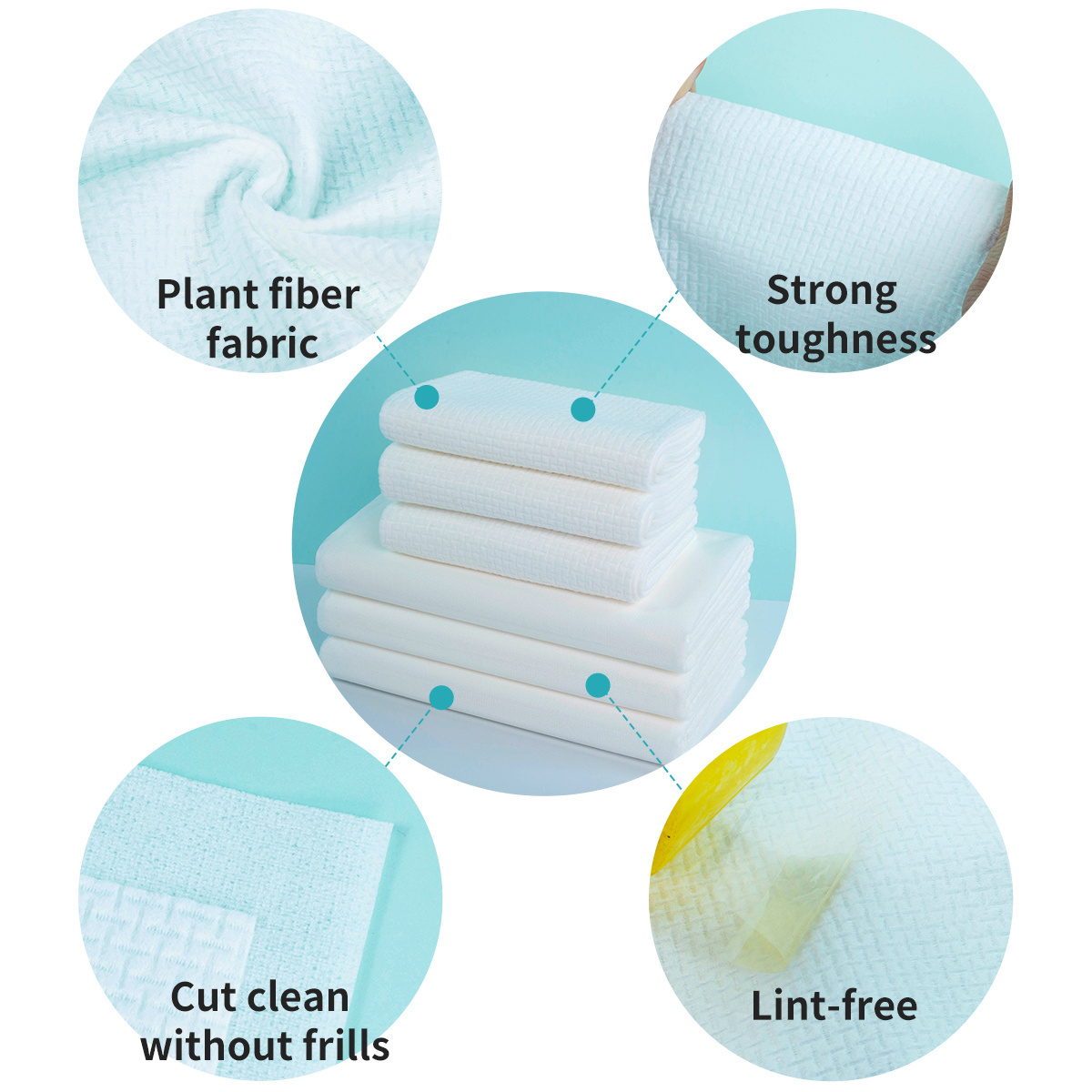 Custom Hygienic Portable  Disposable Non-Woven Cotton Fabric Hotel Spa Bathroom Face Hair Bath Towel for Beauty Salon and Travel