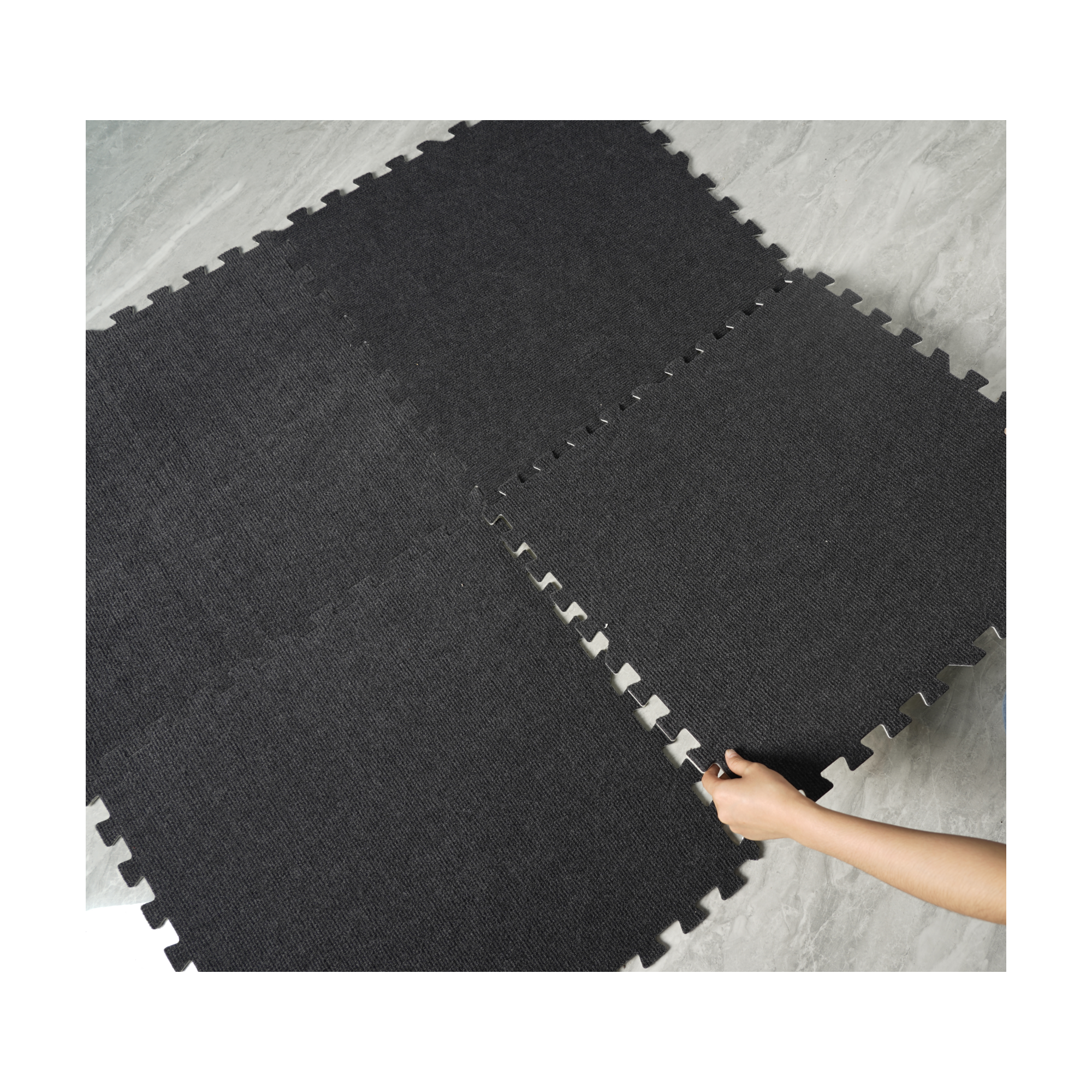 2024 Wholesale factory high quality Grey anti dirt and anti slip outdoor Block blanket self-adhesive carpet tiles