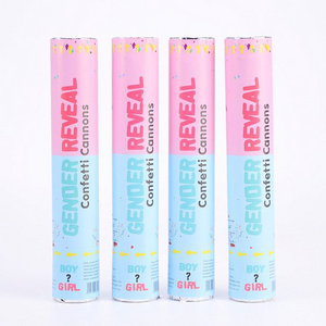 Blue Pink Boy Girl Gender Reveal Cannon Party Supplies Biodegradable Confetti Launcher Baby Shower Party Popper Confetti Cannon