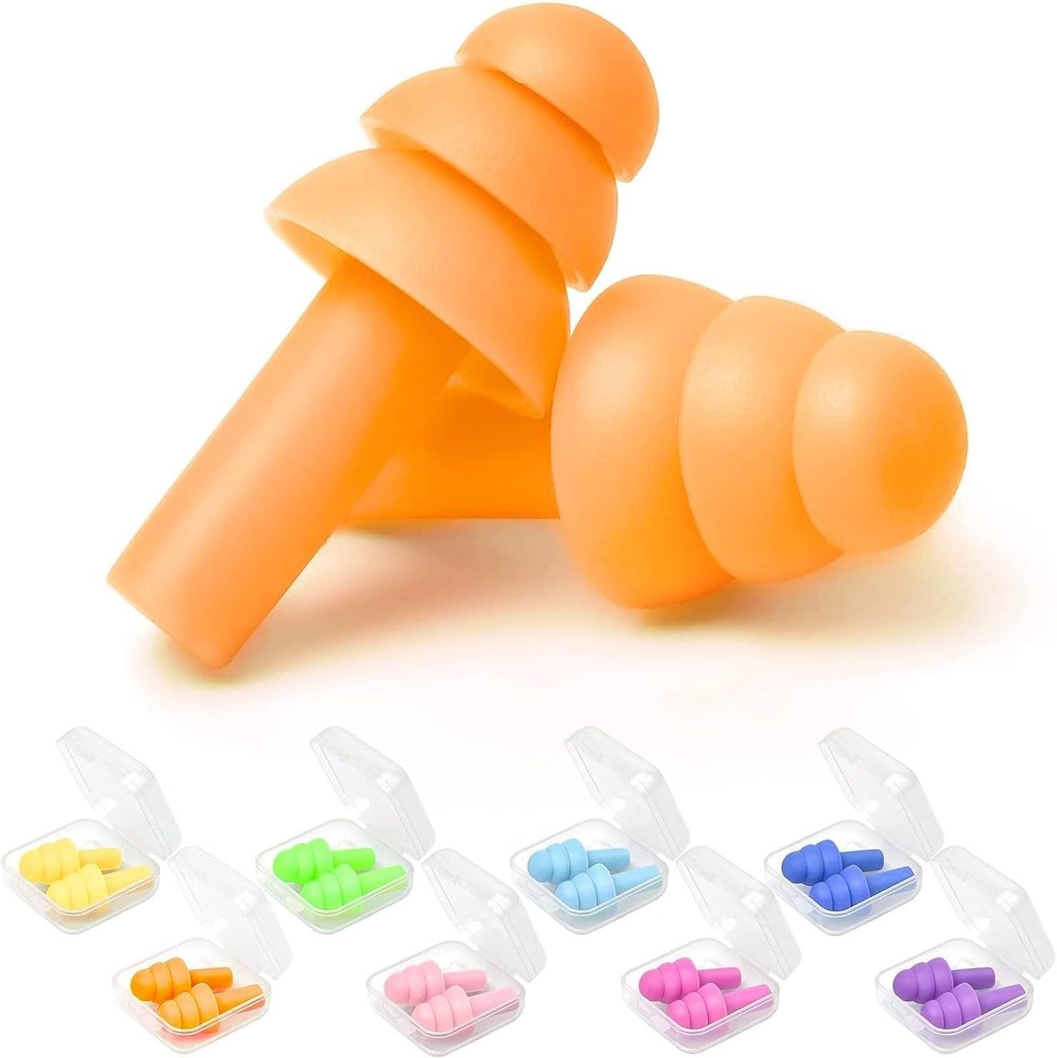 Custom Safety Silicone Earplugs Full Noise Cancelling Circle Ear Gauges with Sound Blocking Feature