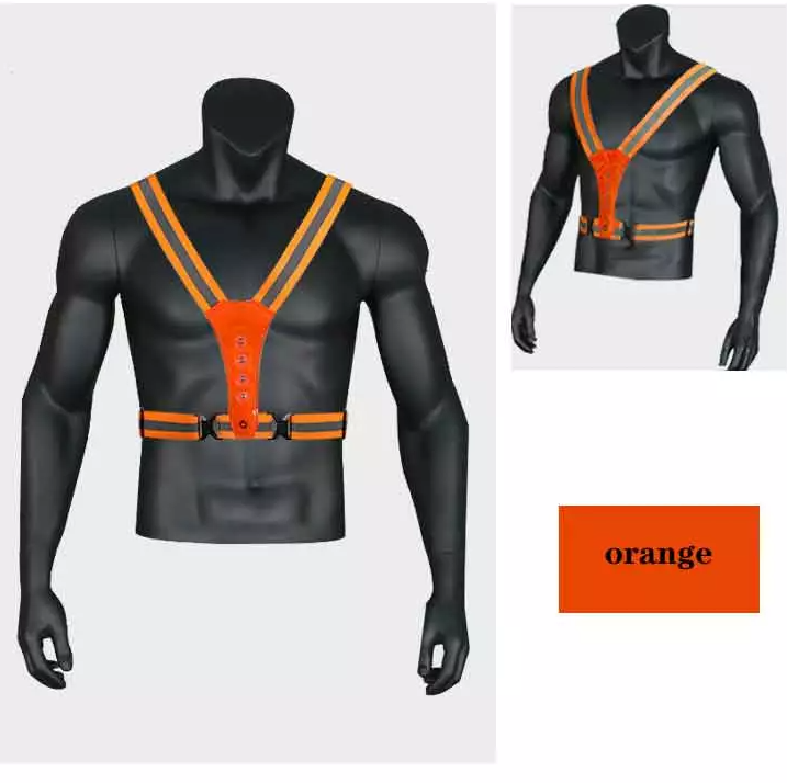 Wholesale Custom Logo High Visibility Polyester Security Jacket with LED Lights Hi Vis Vest Mesh Running Reflective Safety Vest