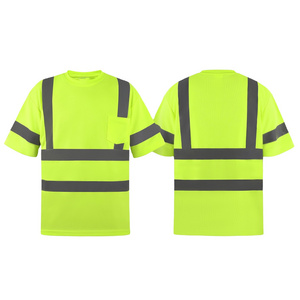 Custom LogHigh Visibility 100% Polyester Safety Shirt Reflective Polo Shirts Work Wear Shirts Mens Reflective Safety Clothing