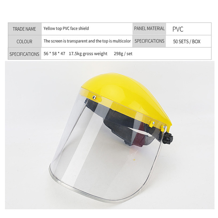 PVC Face Shield for Cutting and Grinding Garden Anti-Impact Shield for Protective Workwear