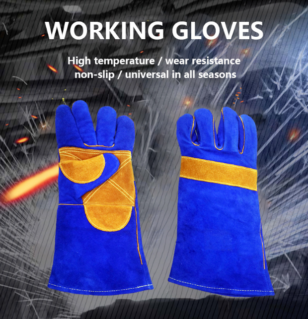 High Quality Men's Grade Cow Leather Welding Gloves 14\