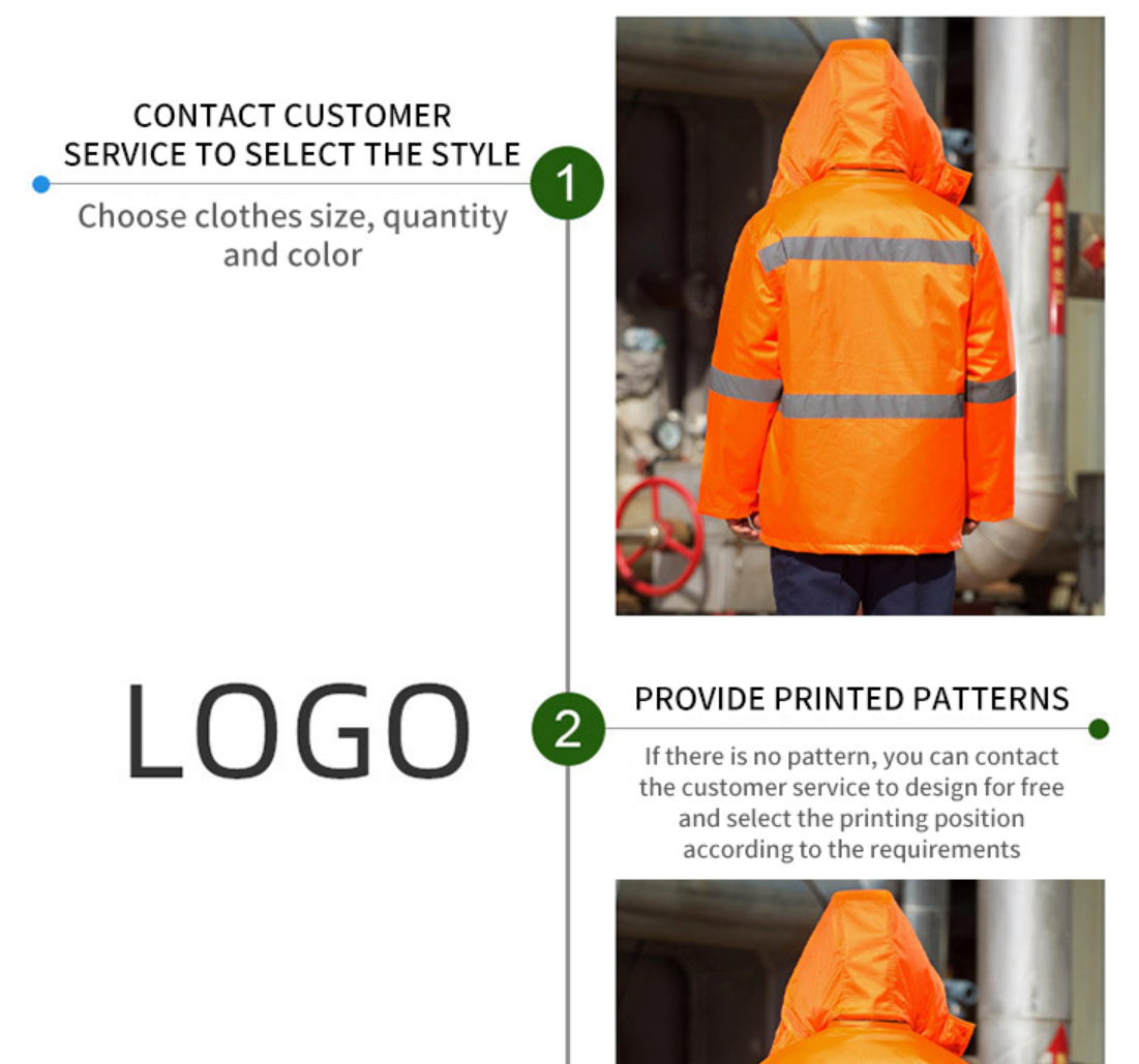 Factory Manufacture Winter Waterproof Warm Hi Vis Reflective Safety Clothing Road Traffic Safety Warning Reflector Jacket