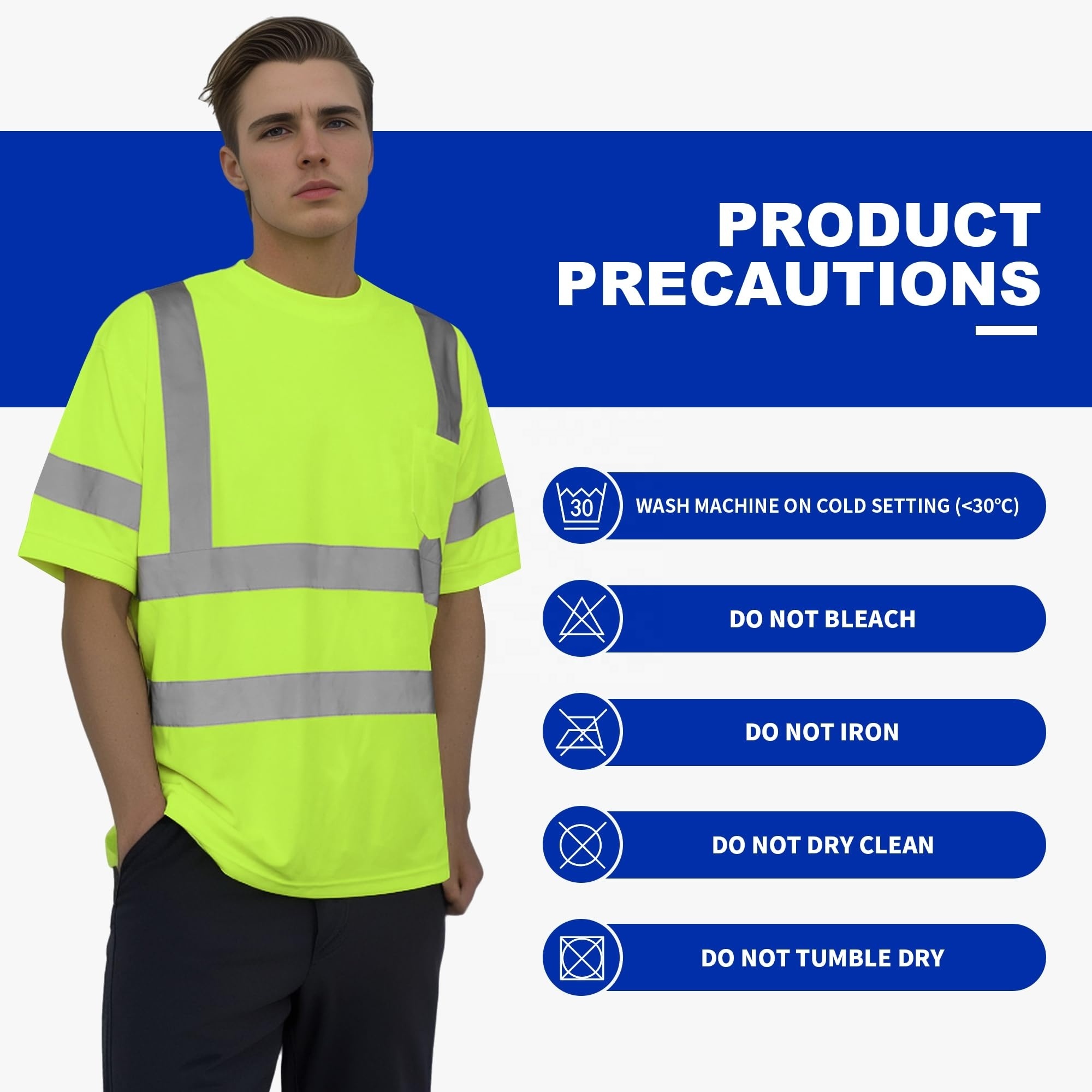 Custom LogHigh Visibility 100% Polyester Safety Shirt Reflective Polo Shirts Work Wear Shirts Mens Reflective Safety Clothing