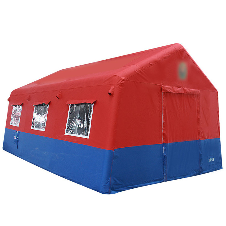 Custom Logo High Quality Waterproof Winter Outdoor Inflatable Emergency Shelter Tent for Refugee Disaster Relief and Events