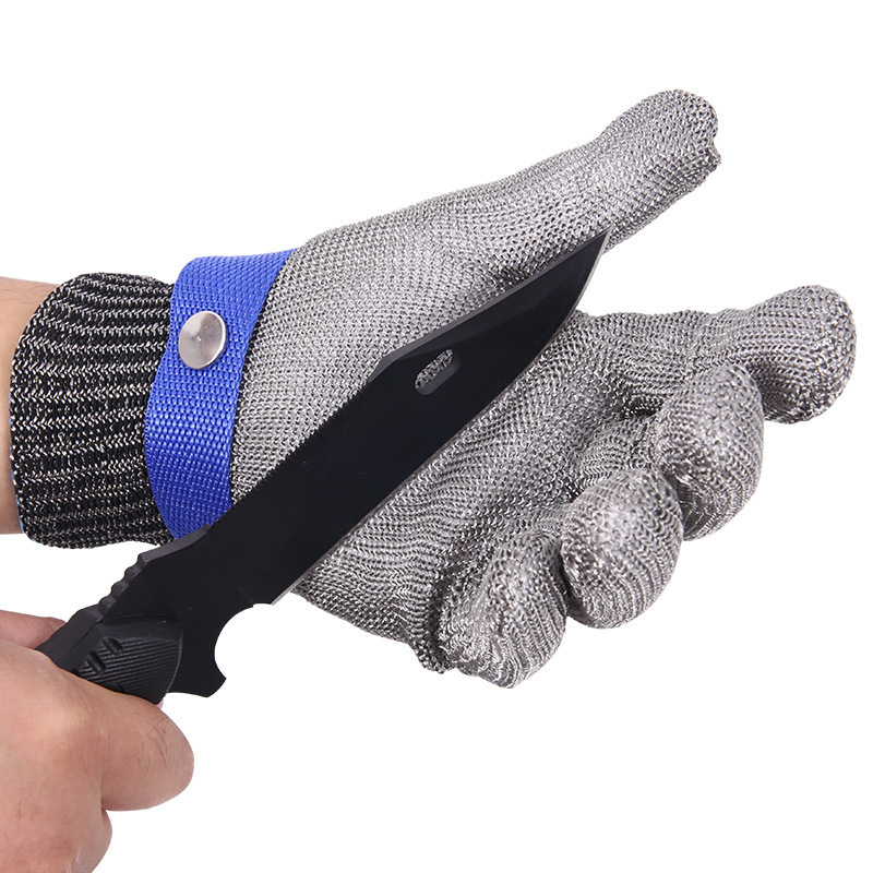 Durable Level 9 Cut-Resistant Gloves Wire Metal Mesh Rustproof Anti-Cut Stainless Steel Safety Gloves for Working