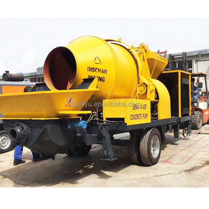 Construction Diesel C3 Concrete Mixer with Pump Home Provided Philippines Electric Engine Power Cement Pumping Machine 2 Years