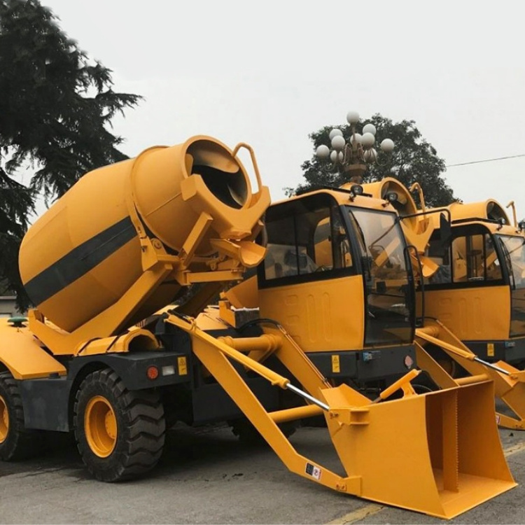 New design portable mini self loading concrete mixer truck