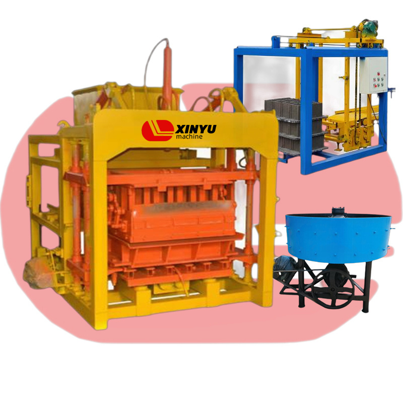 Small Scale Soil Red Clay Block Brick Making Machine Fully Automatic Interlocking Price for Make Bricks