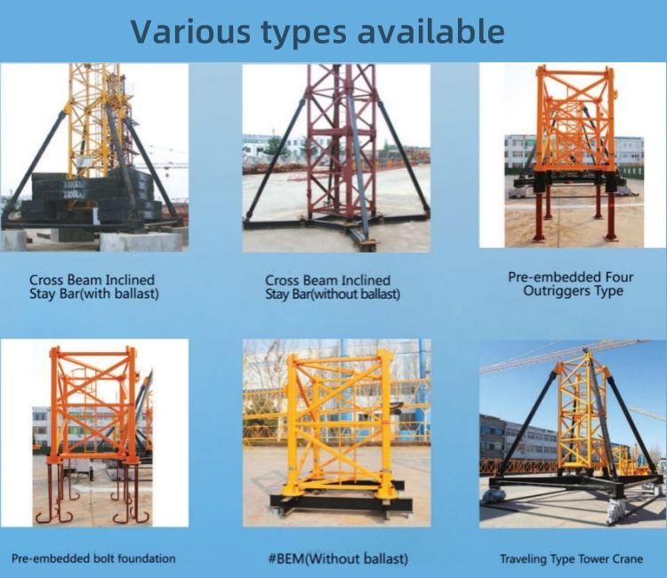 QTZ63(5010) Luffing Topkit Self Erecting Mini Tower Crane Construction Prices of Tower Cranes