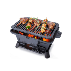 Japanese Style Pre-Seasoned Table Grill Cast Iron Small Japanese Charcoal Bbq Grill Yakitori BBQ Charcoal Hibachi Grill