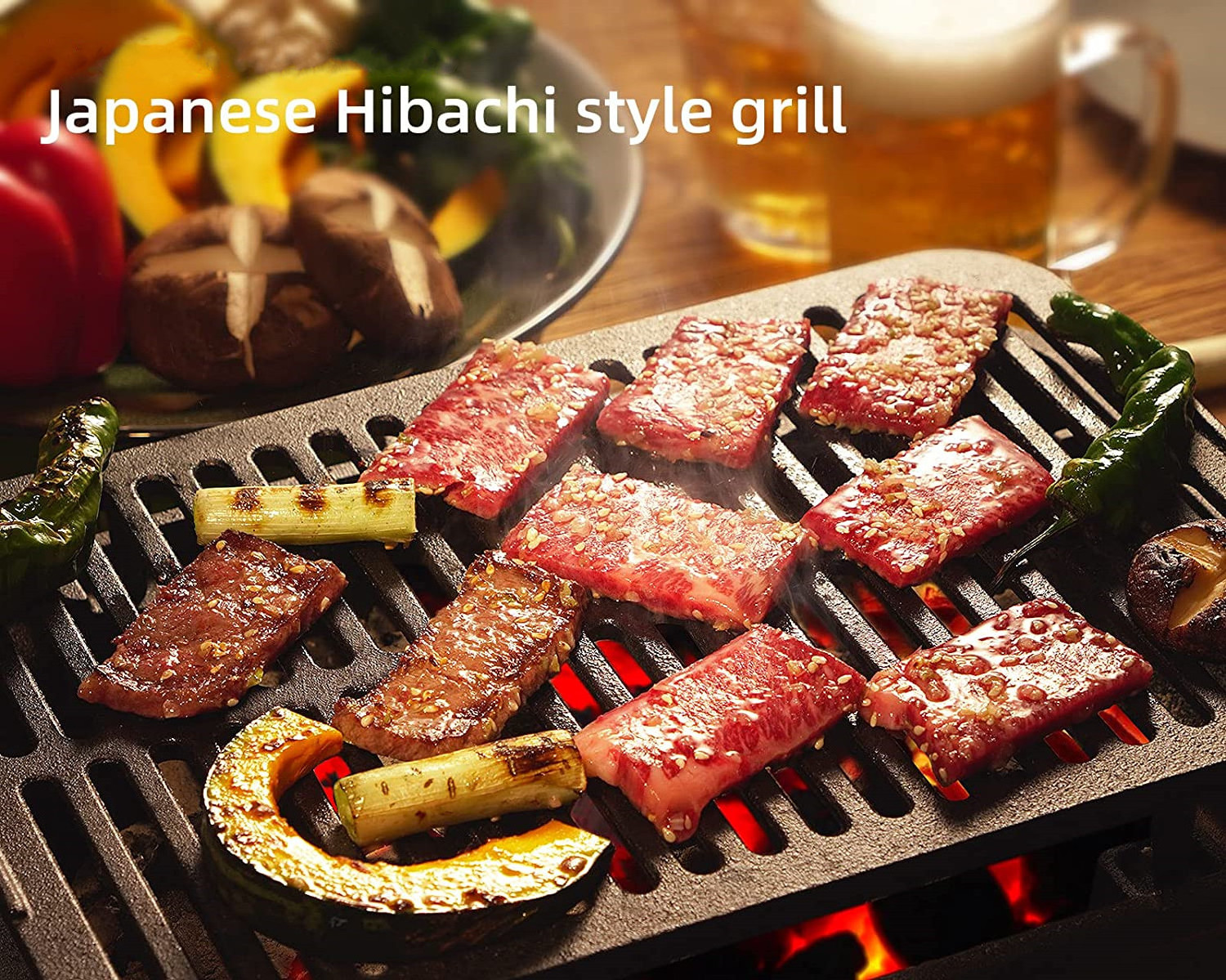 Japanese Style Pre-Seasoned Table Grill Cast Iron Small Japanese Charcoal Bbq Grill Yakitori BBQ Charcoal Hibachi Grill