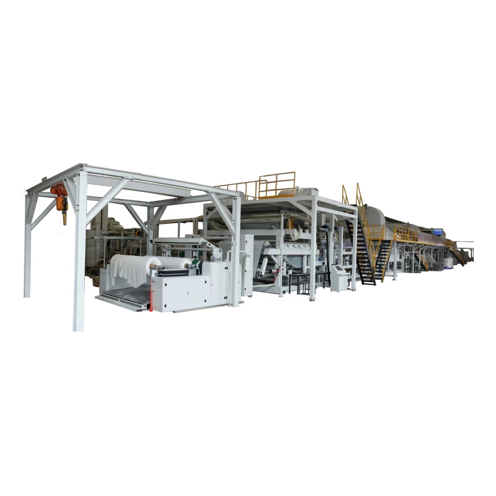 3-in-1 Full-automatic Baby Diaper and Sanitary Napkin Raw Material Complete Production Line Absorbent Sap Paper Making Machine