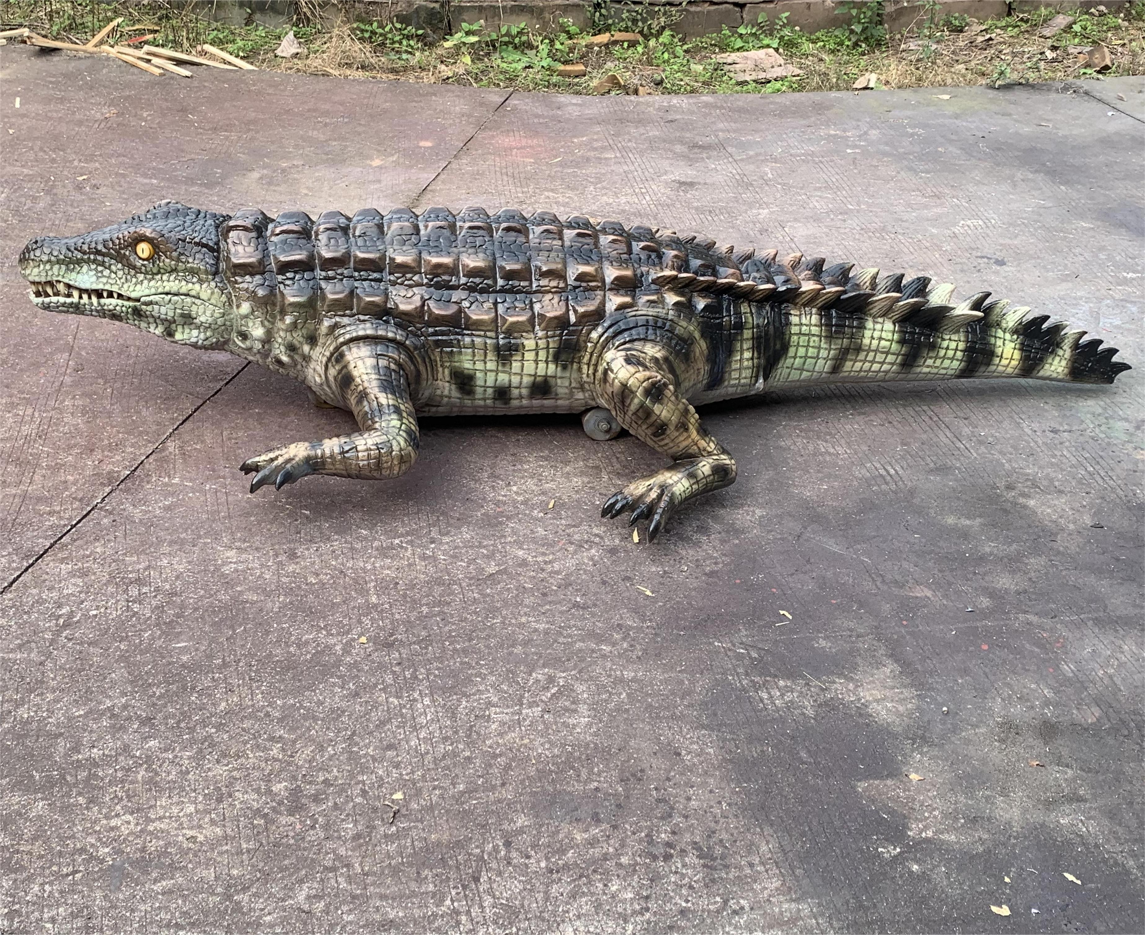 life size waterproof walking animatronic crocodile model for theme park