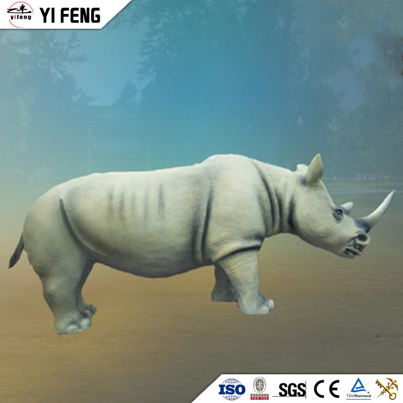 Theme park Life size animatronic rhinoceros realistic animatronic animal model for sale