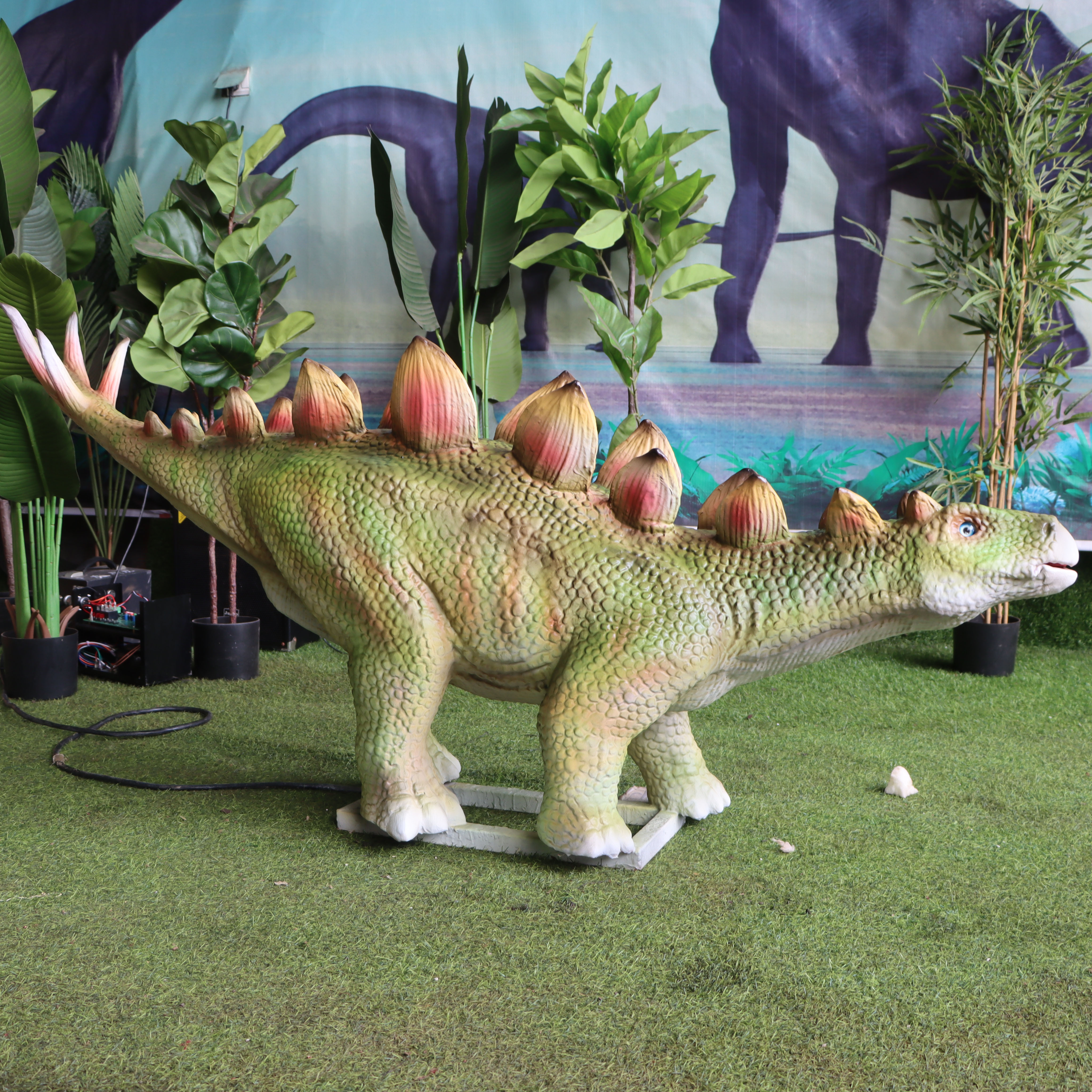 Playground Realistic Dinosaur Electronic Model Life-size Animated Dinosaur Jurassic World Dynamic Stegosaurus