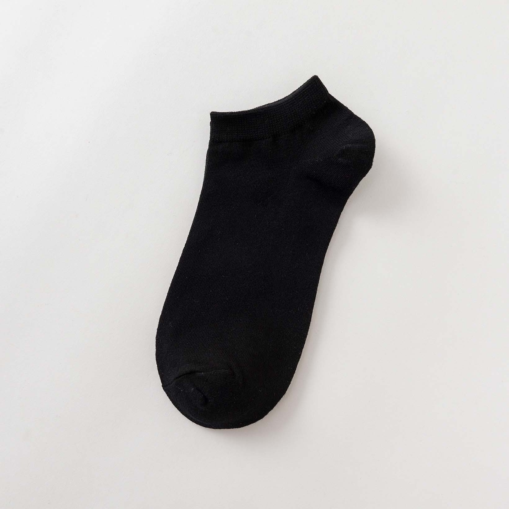 Four seasons solid color men's short tube boat socks invisible socks disposable socks