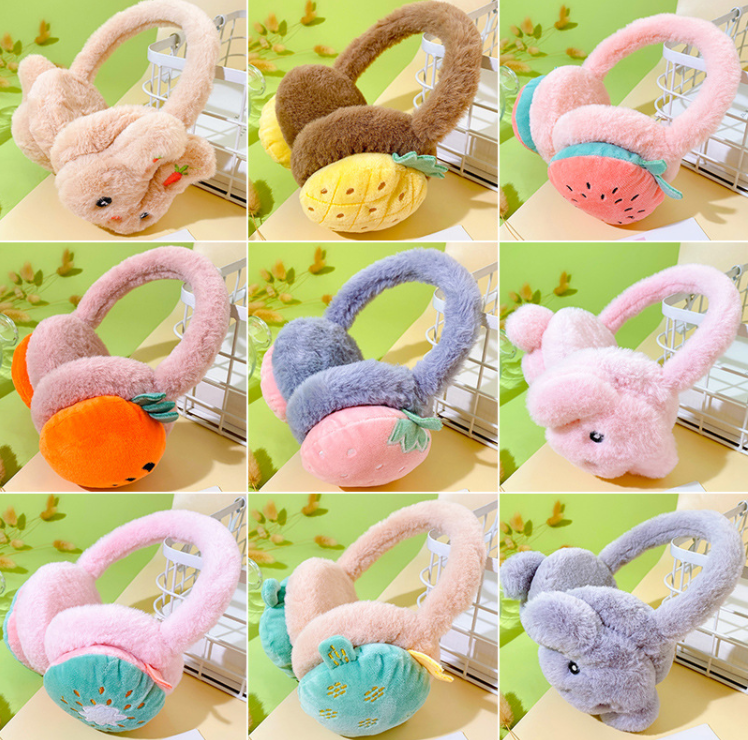 Pretty Girl Cute fur earmuffs Baby ear cover winter earcap Kid Ear Muff Toddler Plush Head Accessory Love Animal Shape Headphone