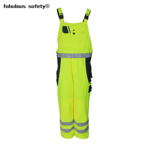 Yulong Mens Bib Pants Flame Resistant Workwear For Chemical Engineering