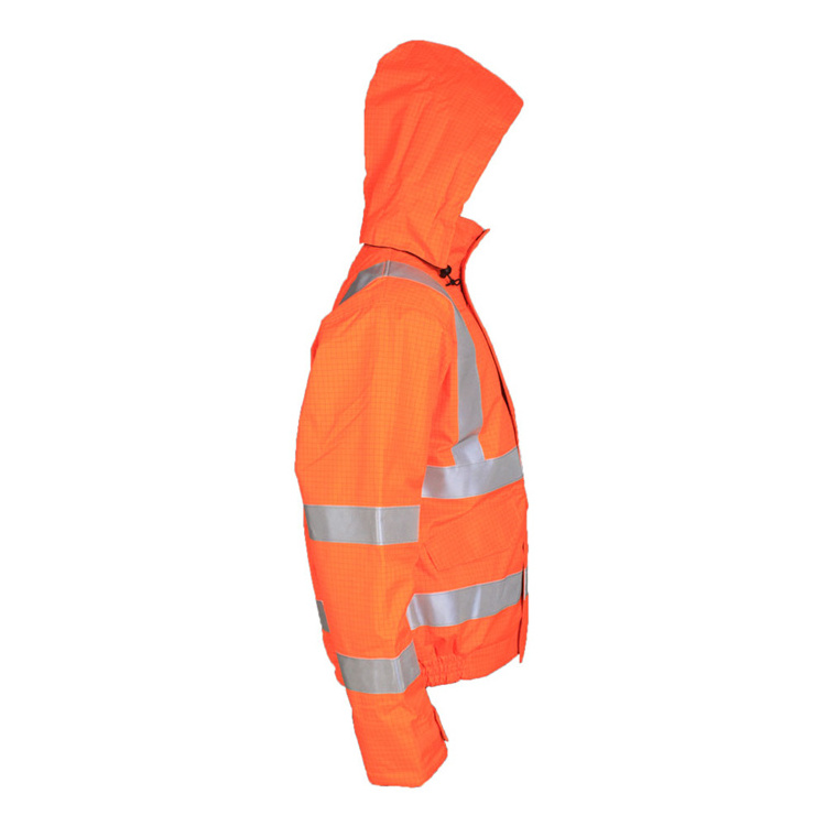 Wholesale EN20471 Orange High Visibility Safety Jacket For Worker