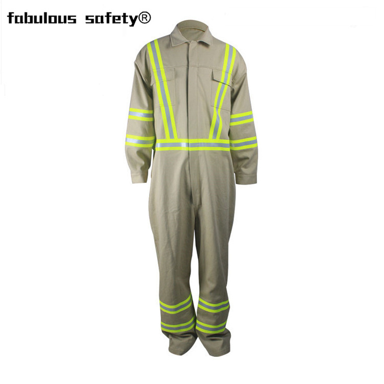 Nfpa 2112 Fire Retardant Summer Poly Cotton Ppe Protective Proban Fr Coverall For Men