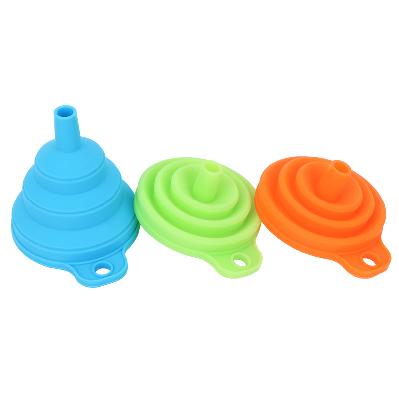 11*8cm Big Size OEM/ODM Service Accepted Manufacturer Direct Sale Food-grade Silicone Collapsible Funnel