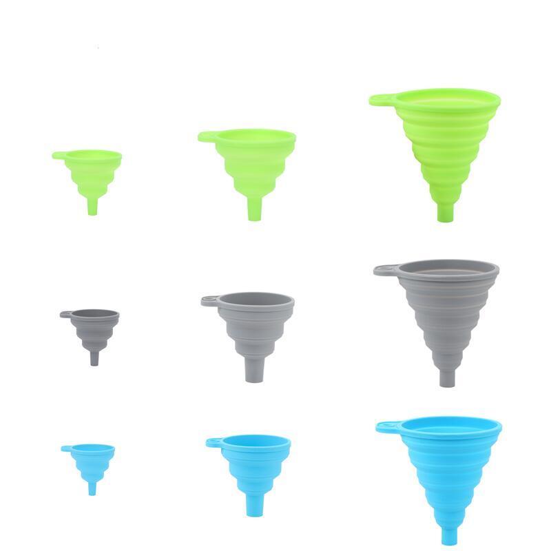 11*8cm Big Size OEM/ODM Service Accepted Manufacturer Direct Sale Food-grade Silicone Collapsible Funnel