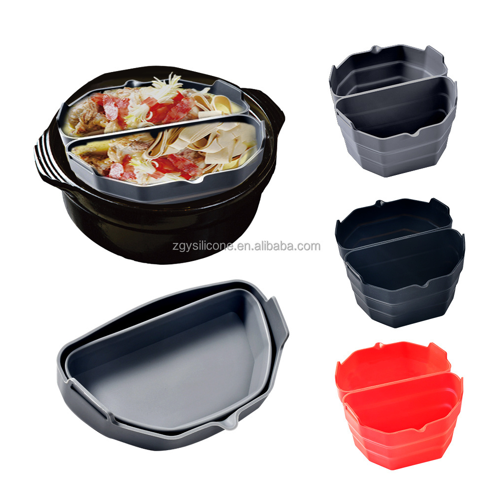 Customized High Performance Slow Cooker Collapsible Cooker Divider Liner 4.5QT-6QT-7QT-8QT Silicone Insert Fit For Crockpot