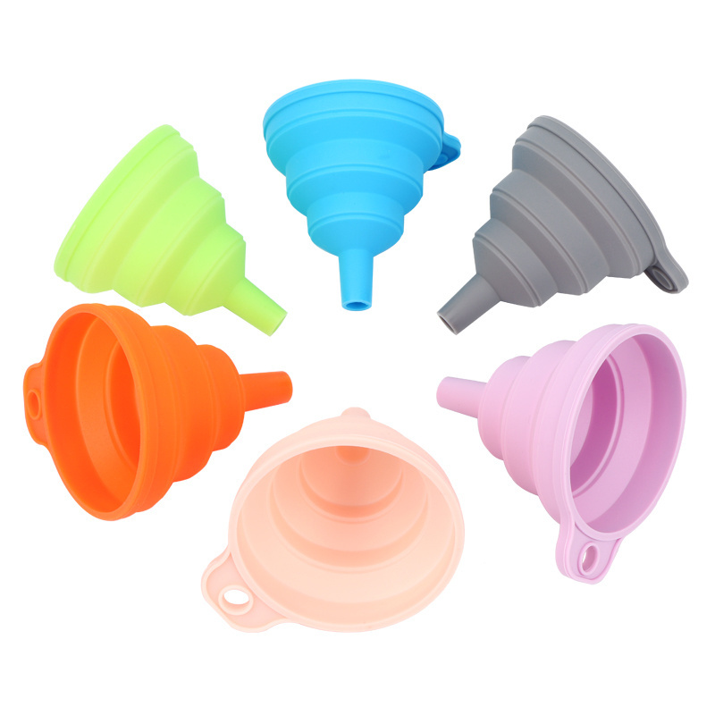 11*8cm Big Size OEM/ODM Service Accepted Manufacturer Direct Sale Food-grade Silicone Collapsible Funnel